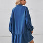 Women's Zabelle Button Up Pocketed Raw Hem Denim Dress