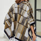 One Size Cloak Sleeve Fringe Detail Poncho