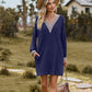 Full Size V-Neck Cutout Sleeve Mini Dress