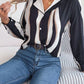 Printed Button Up Long Sleeve Shirt