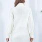 Openwork Turtleneck Long Sleeve Sweater Dress