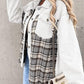 Plaid Button Up Dropped Shoulder Jacket