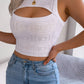 Malibu Dreams Cutout Sleeveless Knit Top