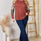 Hailey & Co Full Size Leopard Waffle-Knit Blouse