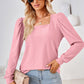 Square Neck Puff Sleeve T-Shirt