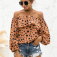 Adelisa & Yehn Polka Dot Off-Shoulder Layered Blouse