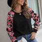 Floral Raglan Sleeve Round Neck Sweatshirt