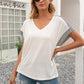Striped V-Neck Short Sleeve T-Shirt