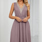 Pocketed V-Neck Wide Strap Dress