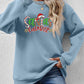 CHRISTMAS THEMED Letter Graphic Round Neck Long Sleeve Sweatshirt