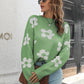 Floral Dropped Shoulder Sweater