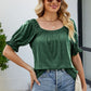 Full Size Short Flounce Sleeve Top