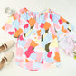 Women's Printed Notched Neck Half Sleeve Blouse
