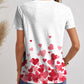 Heart V-Neck Short Sleeve T-Shirt