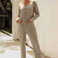 Buttoned Drop Shoulder Pocket Jumpsuit