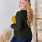 Hailey & Co Full Size Colorblock V-Neck Blouse