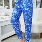 BasicBabe Tie-Dye Cobalt Blue Drawstring Waist Joggers with Pockets