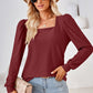 Square Neck Puff Sleeve T-Shirt