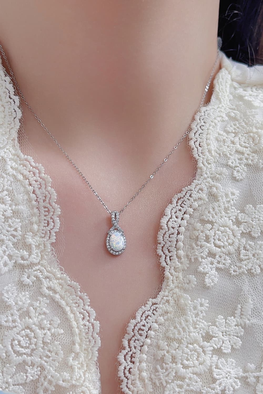 Women's Feeling My Best Opal Pendant Necklace