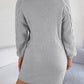 Cable-Knit Round Neck Sweater Dress