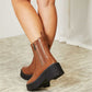 Forever Link Side Zip Chestnut Platform Boots