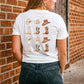 Full Size Round Neck Short Sleeve Cowboy Theme T-Shirt