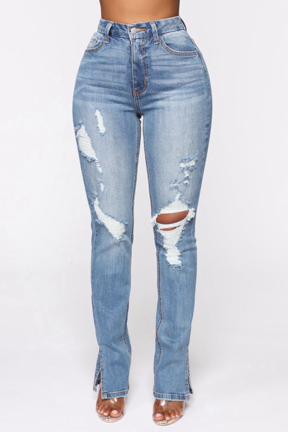 HeyGorgeous Distressed Slit Jeans