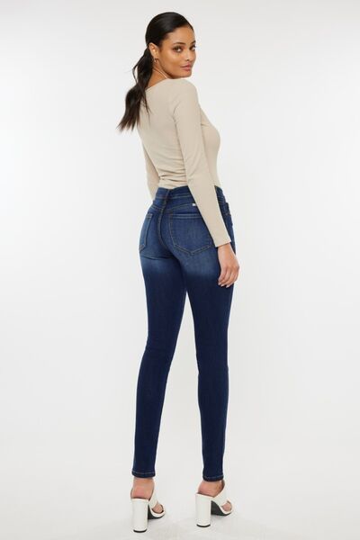 Kancan Mid Rise Gradient Skinny Jeans *