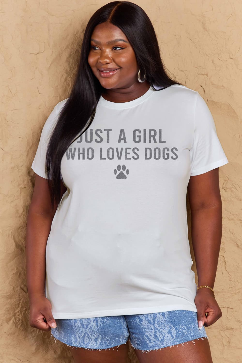 Malibu Dreams Simply Love Full Size Dog Paw Graphic Cotton T-Shirt