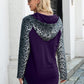 Leopard Raglan Sleeve Hoodie