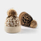 BeanieHatz Black Leopard Pom-Pom Cuffed Beanie