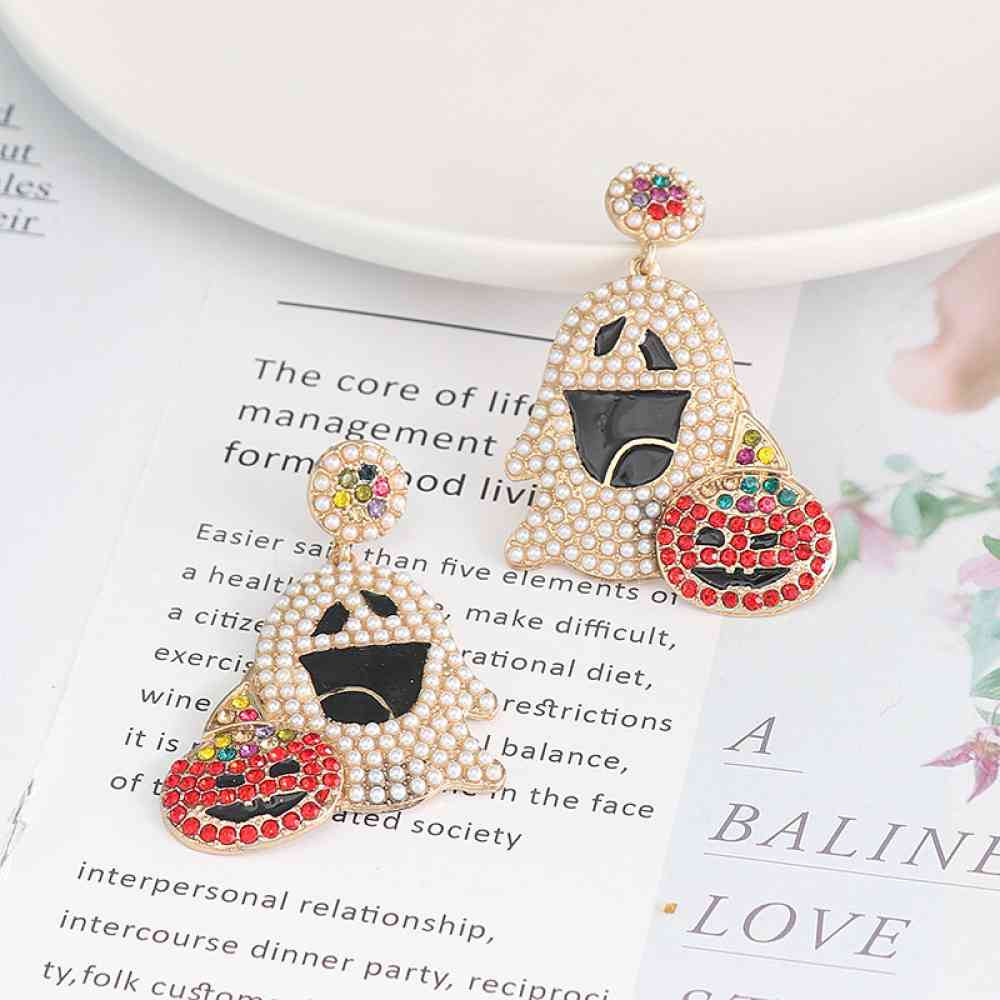 Halloween Ghost Rhinestone Alloy Earrings