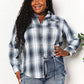 Double Take Full Size Plaid Dropped Shoulder Shirt
