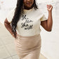 Simply Love Full Size SHE CAN SHE WILL Short Sleeve T-Shirt