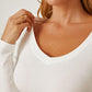 BasicStyle Round Neck Long Sleeve Cropped T-Shirt