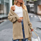 Long Sleeve Waffle-Knit Cardigan