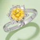 1 Carat Moissanite 925 Sterling Silver Cluster Ring 💜
