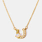 Horseshoe Shape Copper 14K Gold Plated Pendant Necklace