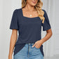 Square Neck Short Sleeve T-Shirt