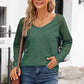V-Neck Long Raglan Sleeve Top
