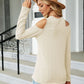 Full Size Dropped Shoulder Long Sleeve Blouse