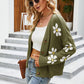 Flower Pattern Button Front Cardigan