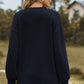 Textured V-Neck Dropped Shoulder T-Shirt