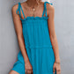 Women's Tie-Shoulder Frill Trim Sleeveless Dress
