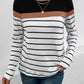 Striped Round Neck Long Sleeve T-Shirt