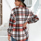 Meet You Outside Plaid Button Down Curved Hem Shacket