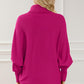 Merry Letter Embroidered High Neck Sweater