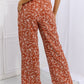Heimish Right Angle Full Size Geometric Printed Pants in Red Orange