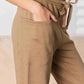 RISEN High Rise Mocha Relaxed Joggers