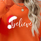 Christmas BELIEVE Graphic Long Sleeve Sweatshirt